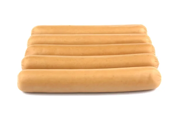 Salsiccia Fresca Isolata Sullo Sfondo Bianco Salsiccia Hot Dog — Foto Stock