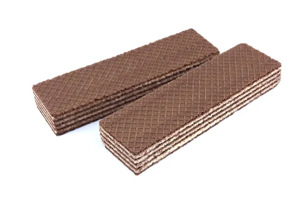 Wafer Bastone Isolato Sfondo Bianco Biscotto Wafer — Foto Stock