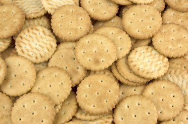 Tanımlama bilgileri, Tuzlu bisküvi kraker, gevrek kraker, arka plan, gıda kavramı