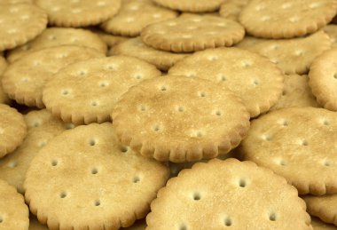 Tanımlama bilgileri, Tuzlu bisküvi kraker, gevrek kraker, arka plan, gıda kavramı