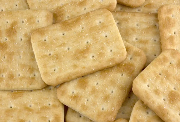 Saltine Cracker Bakgrund Krispiga Kex Kakor Begreppet Mat — Stockfoto