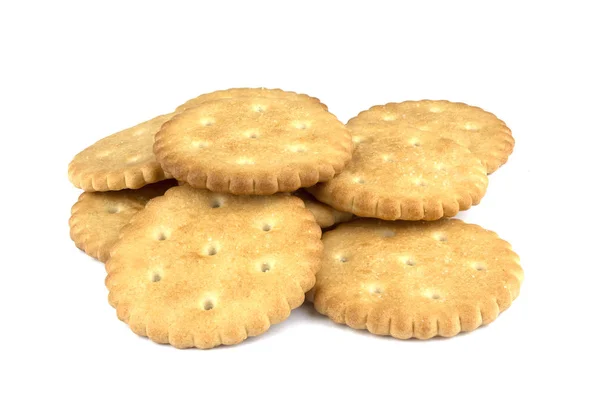 Galleta crujiente aislada sobre fondo blanco — Foto de Stock