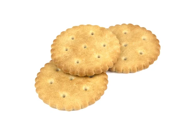Crispy cracker isolated on white background — Stock Photo, Image