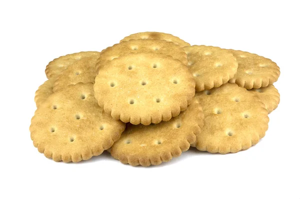 Cracker crocante isolado no fundo branco — Fotografia de Stock