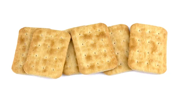 Galleta crujiente aislada sobre fondo blanco — Foto de Stock