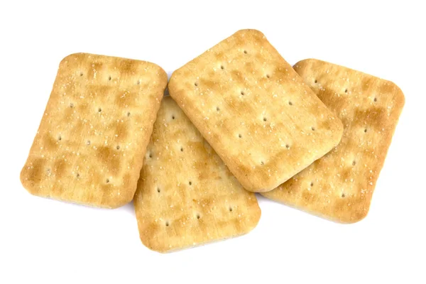 Croccante cracker isolato su sfondo bianco — Foto Stock