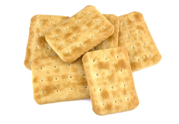 Knuspriger Cracker isoliert auf weißem Hintergrund — Stockfoto