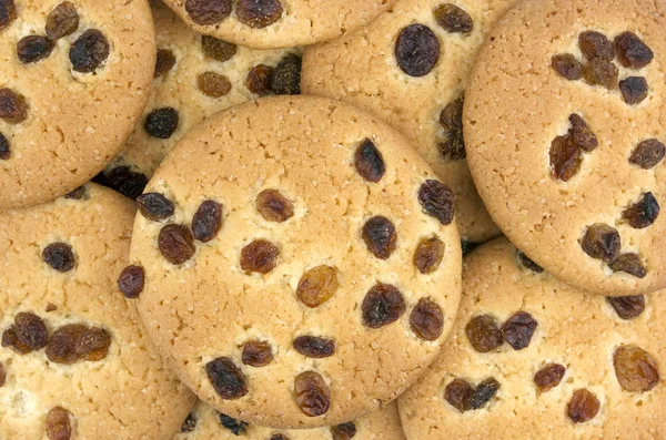 Oatmeal cookies with raisins — Stock Photo, Image