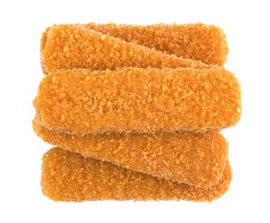 Balık kroket beyaz arka plan üzerinde izole. Donmuş Balık kroket.