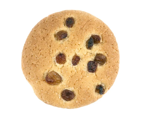 Kekse mit Rosinen auf weißem Hintergrund — Stockfoto