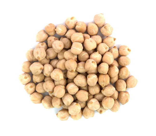 Garbanzos aislados sobre fondo blanco. alimentos saludables —  Fotos de Stock