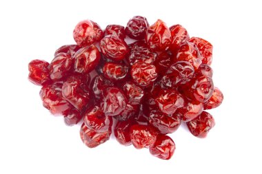 beyaz zemin üzerine kurutulmuş kiraz izole