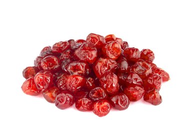 beyaz zemin üzerine kurutulmuş kiraz izole