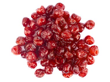 beyaz zemin üzerine kurutulmuş kiraz izole