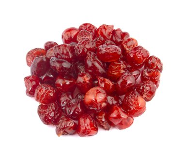 beyaz zemin üzerine kurutulmuş kiraz izole