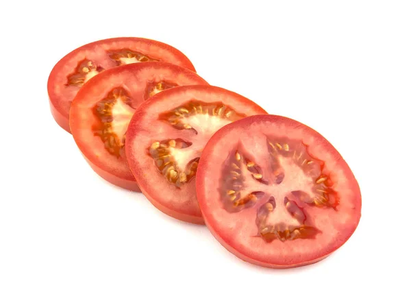 Slices of tomato isolated on white background — Stock Photo, Image