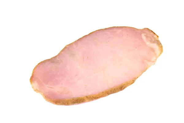 Jambon Porc Tranché Sur Fond Blanc Prosciutto Frais — Photo