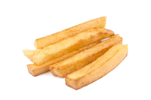 Batatas Fritas Francesas Isoladas Fundo Branco Saboroso Natural — Fotografia de Stock