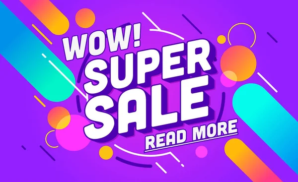 Super Sale Banner Sale Discounts Vector Illustration — Stock Vector