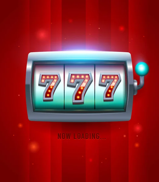 777 Slots Game Widget Vektor Illustration Juicy Spelautomat Spelautomater Tillgångar — Stock vektor