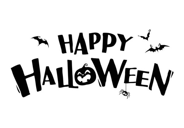 Glad Halloween Vector Bokstäver Holiday Kalligrafi Titel — Stock vektor