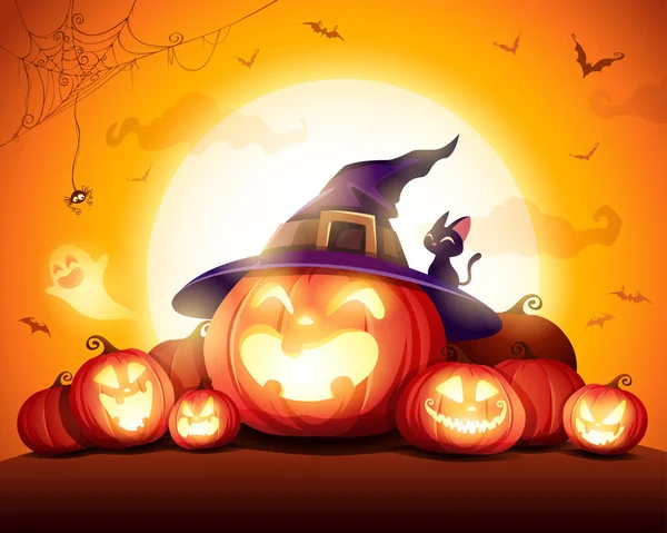 Halloween Zábavné Moje Oslava Jack Lantern Večírek Halloween Pumpkin Patch — Stockový vektor