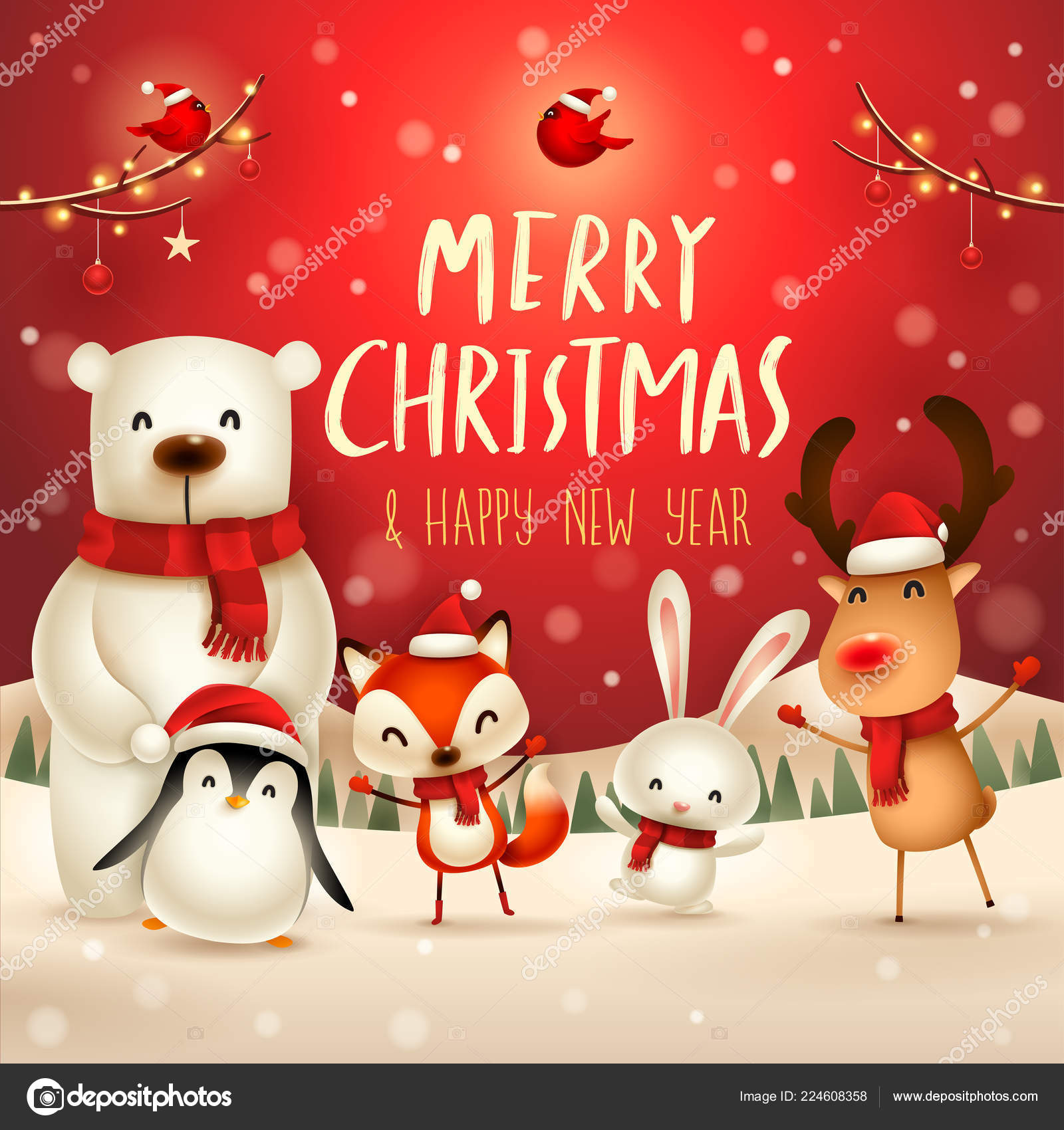 Frohe merry Frohe Weihnachten Bild Tiere - Test 6