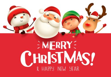Mutlu Noeller! Mutlu Noel arkadaşları ile büyük tabela.