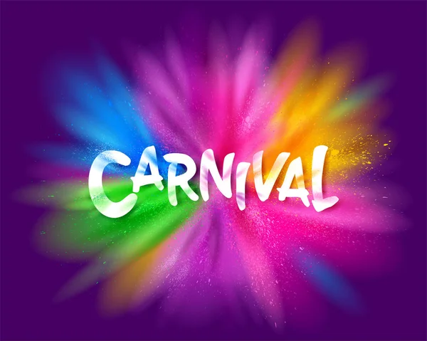 Καρναβάλι Τίτλο Πολύχρωμο Έκρηξη — Διανυσματικό Αρχείο