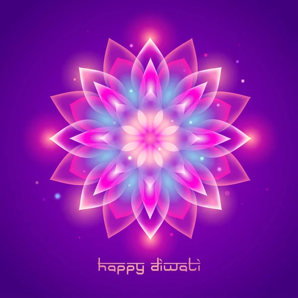 Diwali fények ünnepe. Indiai ünnep. — Stock Vector