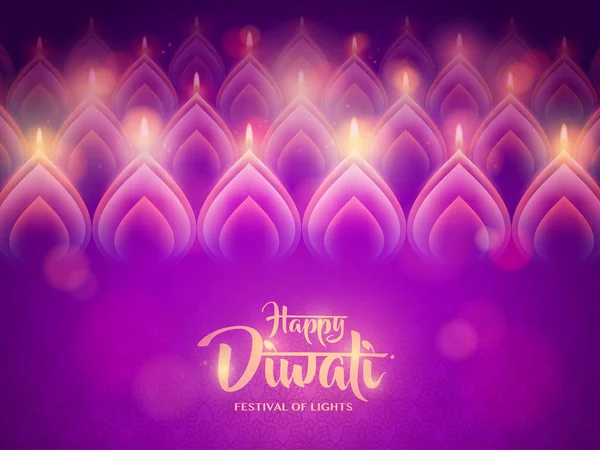 Festival de Luzes de Diwali. Feriado indiano . — Vetor de Stock