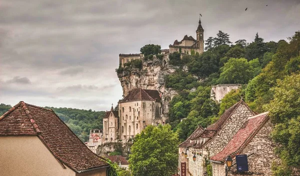 Middelalderby Rocamadour Frankrig - Stock-foto