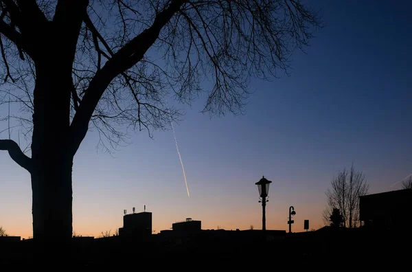 Solnedgång Över Amsterdam Sommaren — Stockfoto