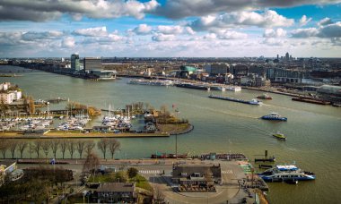 amsterdam, Hollanda üzerinden yüksek görünüm