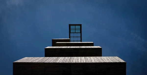 Lookout Platform Watchtower Blue Sky Three Border Point Vaals Netherlands — Stock Photo, Image
