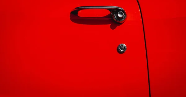 Detalhe Carro Esporte Antiquado Vermelho — Fotografia de Stock