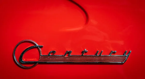 Detalhe Carro Esporte Antiquado Vermelho — Fotografia de Stock