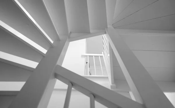 Schwarz Weiße Treppe Leerem Haus Amsterdam — Stockfoto