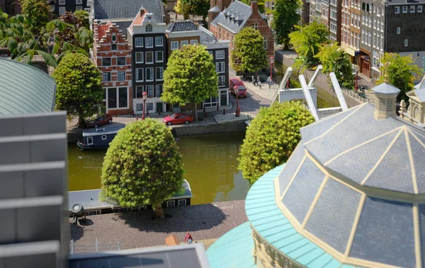 Strada olandese in miniatura ad Amsterdam — Foto Stock