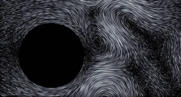 Abstrakt tapet svart bakgrund färgade ränder partiklar flöde — Stockfoto