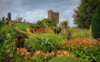 Beautiful flowers, trees and plants and garden landscaping in Sissinghurst Caslte Gardens clipart