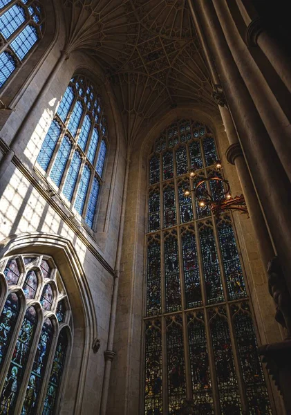 Stained Glass Window Church City Bath United Kingdom England — Stock Photo, Image