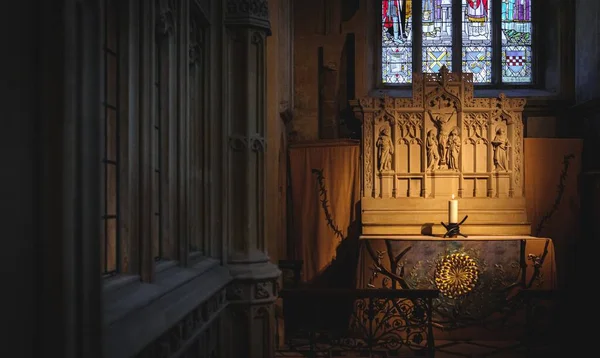 Kirchenfenster Einer Kirche Der Stadt Bath Vereinigten Königreich England — Stockfoto