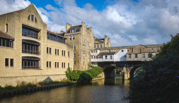 old houses on a bridge over water in bath united kingdom england
