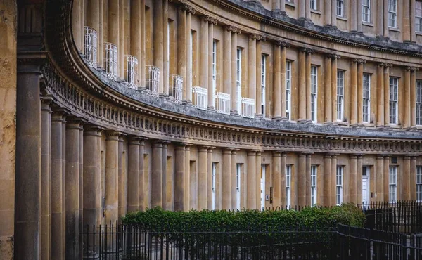 Gebogen Terras Van Georgische Herenhuizen Circus Bath Engeland — Stockfoto