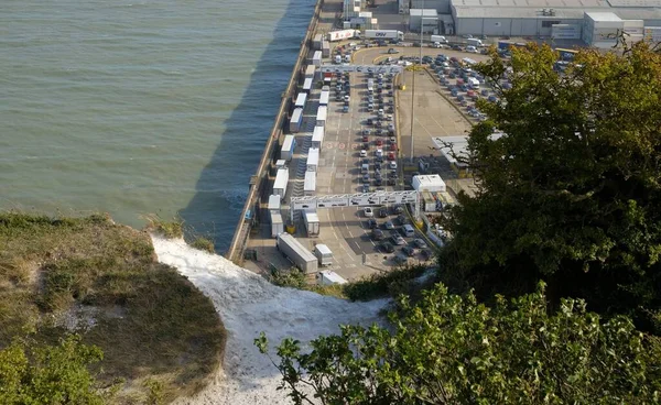 Dover Inghilterra Scogliere Bianche Porto Dover Lungo Costa Del Canale — Foto Stock