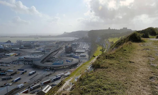 Dover Inghilterra Scogliere Bianche Porto Dover Lungo Costa Del Canale — Foto Stock