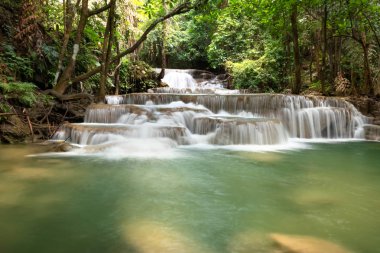 Ulusal Park, Tayland 'daki yağmur ormanlarında taze şelale.