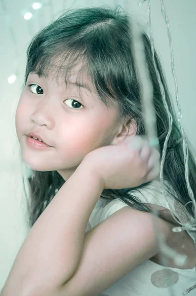 Retrato Joven Lindo Asiático Niña — Foto de Stock