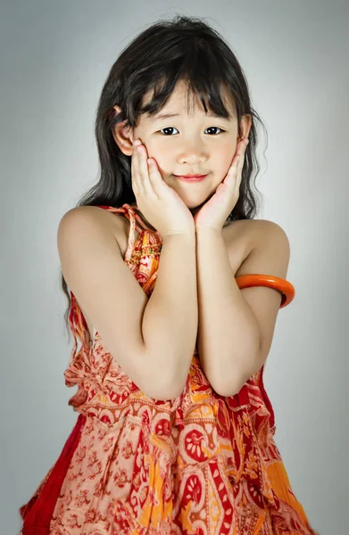 Portrét asijskou holčičku — Stock fotografie